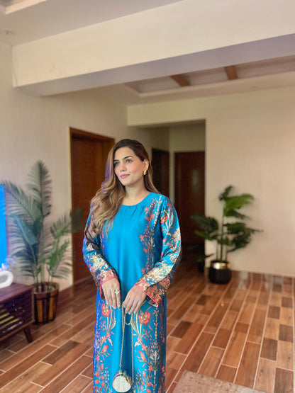 Beautiful Kaftaan Ready To Wear Printed Silk