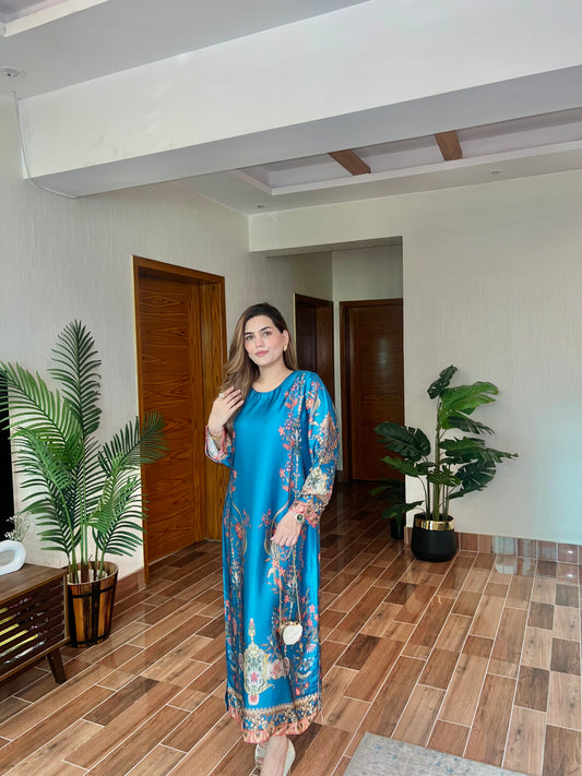 Beautiful Kaftaan Ready To Wear Printed Silk
